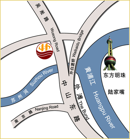 Landkarte des des Hengsheng Peninsula International Hotel Shanghai s